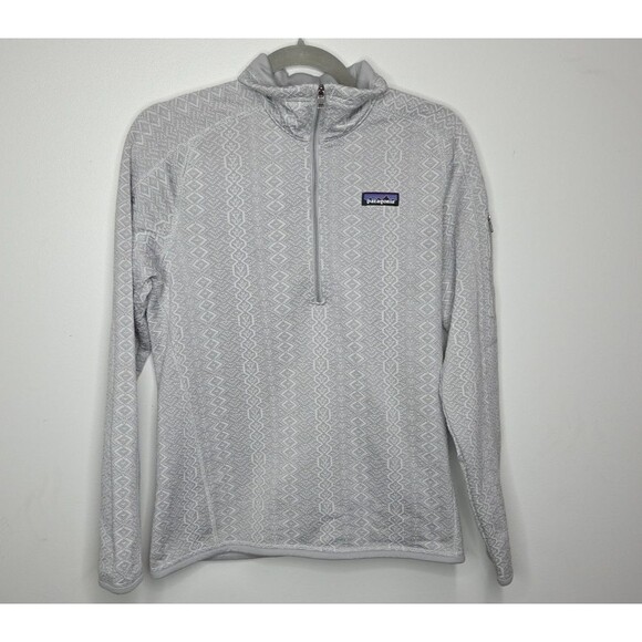 Patagonia Better Sweater ¼‑Zip Frozen Diamond Jacquard/Salt Gray – Women’s M - Picture 2 of 6